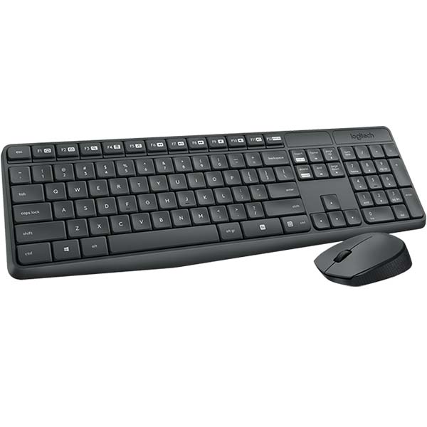 BỘ ĐÔI BÀN PHÍM - CHUỘT LOGITECH MK235 WIRELESS OPTICAL ĐEN (BLACK) -920-007937 - hakivn
