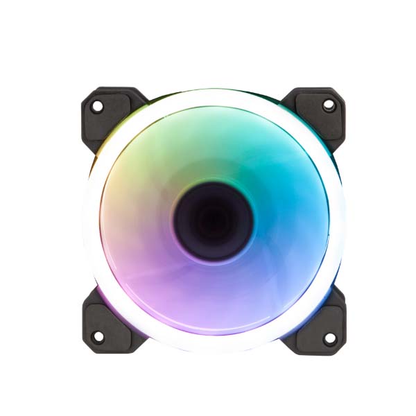 FAN CASE XIGMATEK GALAXY ELITE - EN40230 - (CY120) - RGB: 2 SIDE RING (PACK x1, WHITE BOX)