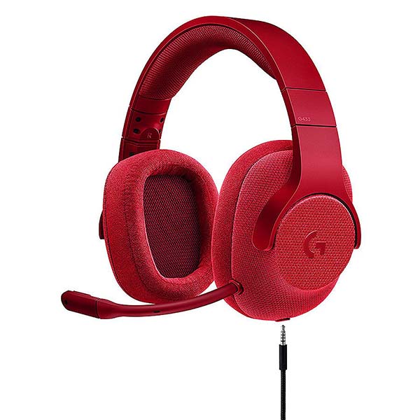 Logitech G433 7.1 Wired Surround Gaming Headset – Red 981-000654