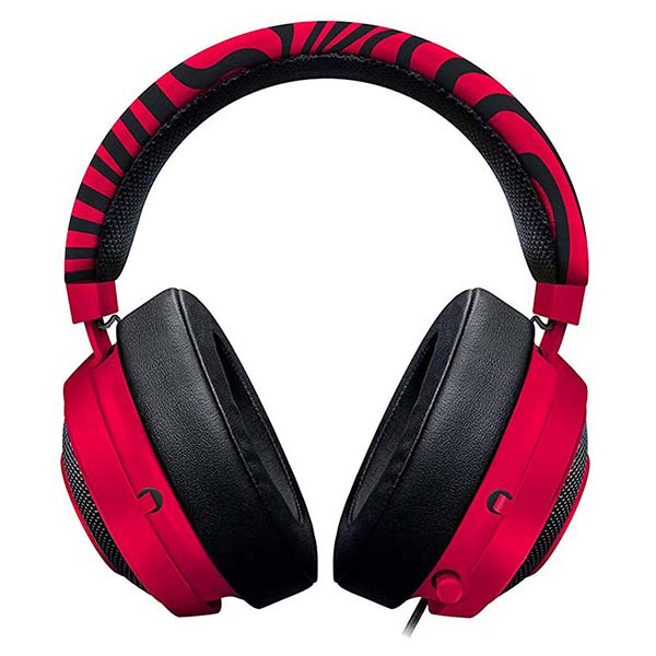 PewDiePie Razer Kraken Pro V2 – Analog Gaming Headset – Neon Red – Oval Ear Cushions