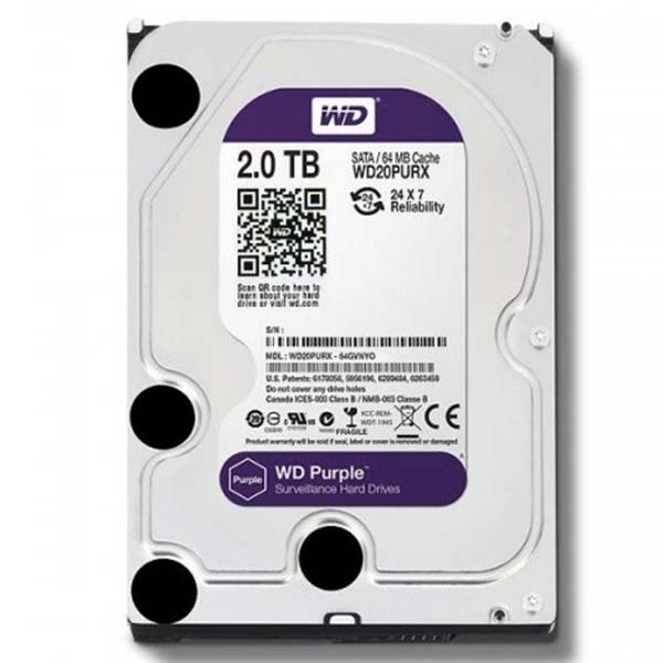 WD HDD Purple 2TB 3.5