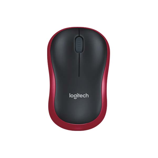 MOUSE / LOGITECH M185 WIRELESS/OPTICAL/AA/RED/NB (910-002503)