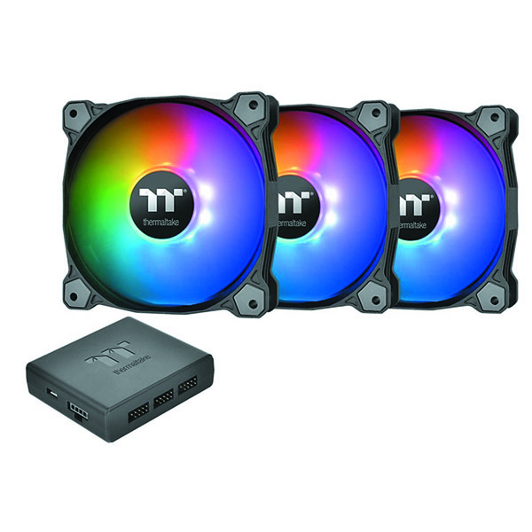 Bộ 3 Quạt Tản Nhiệt Thermaltake Pure Plus 12 RGB (3-Fan Pack) CL-F063-PL12SW-A
