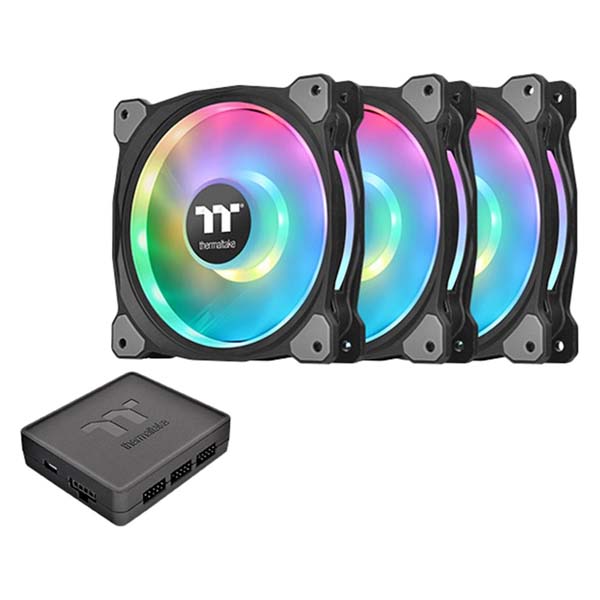 Bộ 3 Quạt Tản Nhiệt Thermaltake Riing Duo 12 RGB (3-Fan Pack) CL-F073-PL12SW-A