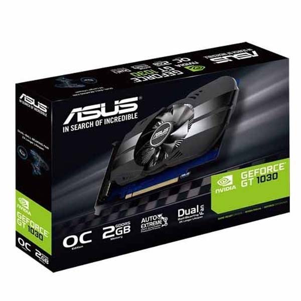 VGA Asus PH-GT1030-O2G (NVIDIA Geforce/ 2Gb/ DDR5/ 64 Bits)