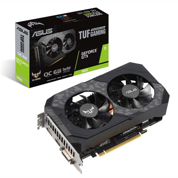 VGA ASUS GeForce GTX 1660 6GB GDDR5 TUF OC (TUF-GTX1660-O6G-GAMING)